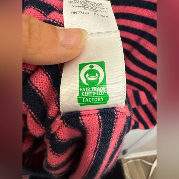 Men’s J.Crew Pink And Blue Striped Cashmere Johnny Collar Short Sleeve Top XL - Picture 6 of 8